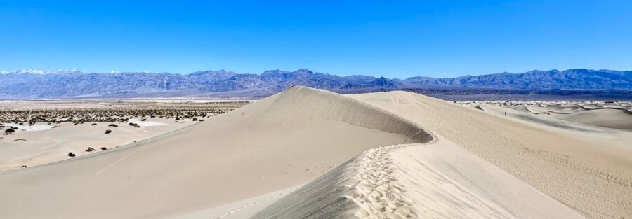 Hiking Mesquite Flat Sand Dunes Trail in Death Valley