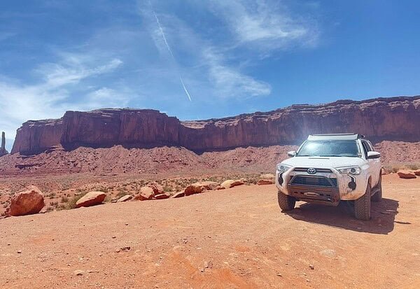 Red rock landscape along Monument Valley Scenic Drive Navajo Tribal Park