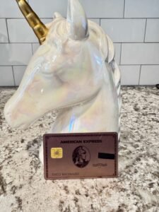 American Express Gold card used for grocery and dining purchases. best travel credit cards