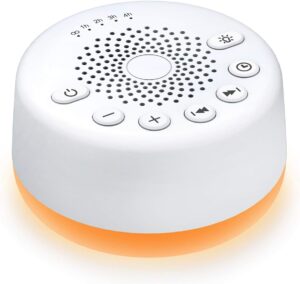 White noise machine with rain and ocean sound settings
