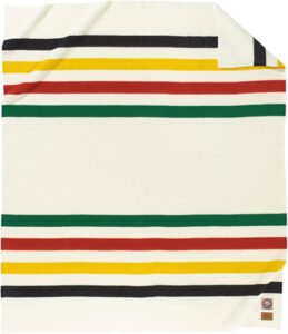Pendleton wool blanket on camping chair