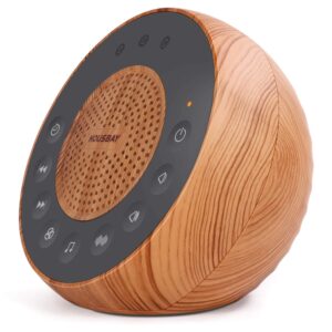 Compact bedside white noise machine with LED display
