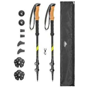 Cascade Mountain Tech carbon fiber trekking poles with cork handles