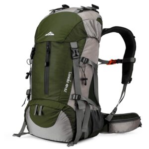 Loowoko 50L lightweight hiking backpack on trail