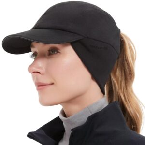 GADIEMKENSD fleece ponytail hat with reflective stitching
