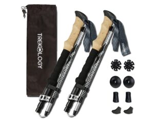 Trekology Trek-Z collapsible trekking poles folded for packing