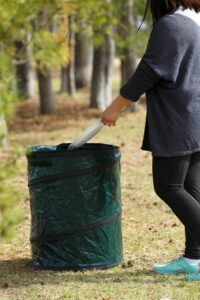 Coghlan’s camp trash bag holder at campsite