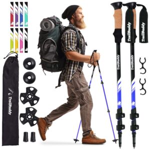 TrailBuddy aluminum trekking poles with lever locks