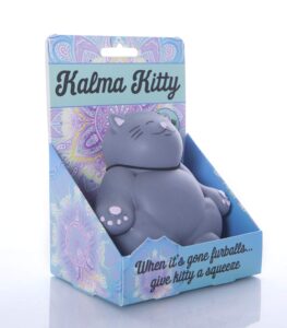 Kalma Kitty cat-shaped stress relief toy on desk