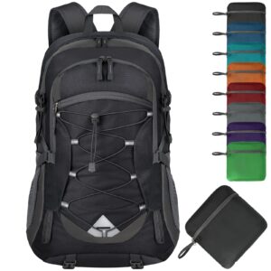 IGOLUMON 40L packable hiking backpack folded into pocket