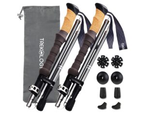 Cascade Mountain Tech carbon fiber trekking poles with cork handles