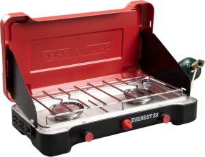 Camp Chef Everest 2X two-burner camping stove cooking outdoors