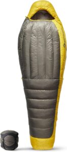 Sea to Summit Spark 15 ultralight sleeping bag in backpack
