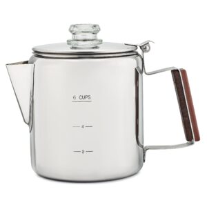 COLETTI Bozeman stainless steel percolator brewing coffee