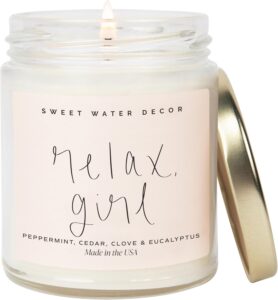 Sweet Water Decor Relax Girl candle