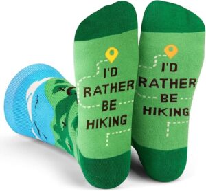 Lavley I'd Rather Be Hiking socks