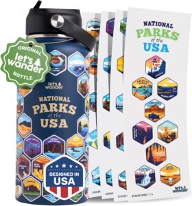 LET'S WANDER National Parks water bottle